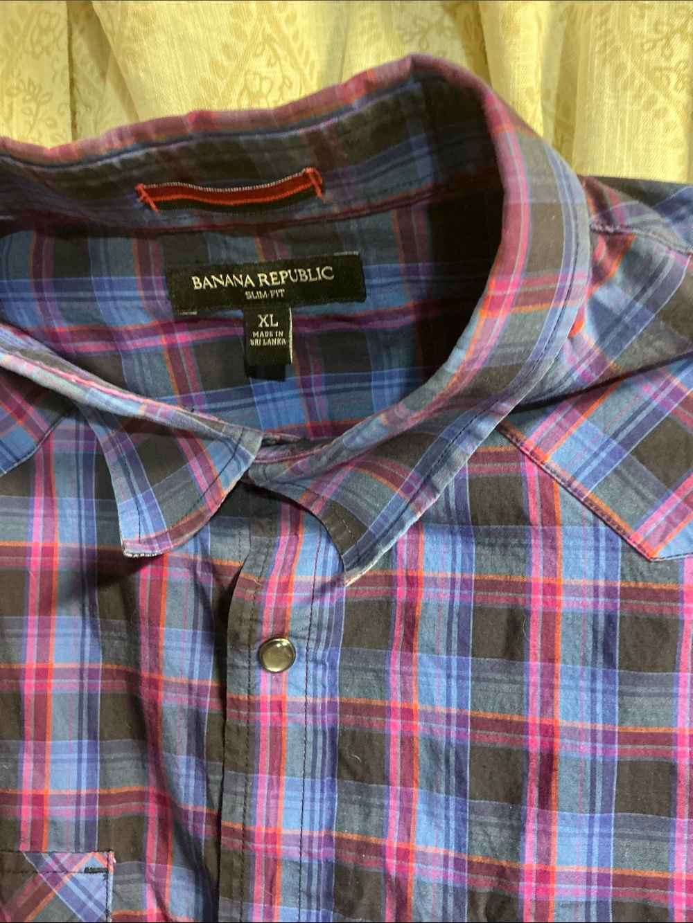 Banana Republic Purple and Blue Plaid Button-Down Shirt - Picture 2 of 5
